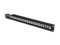 DIGITUS Patchpanel 1HE 24Port Modular Patchpanel schwarz