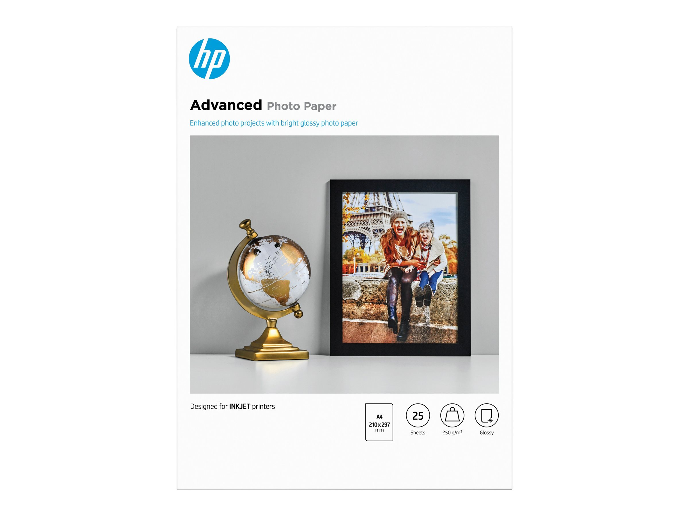HP Fotopapier Q5456A A4 glänzend