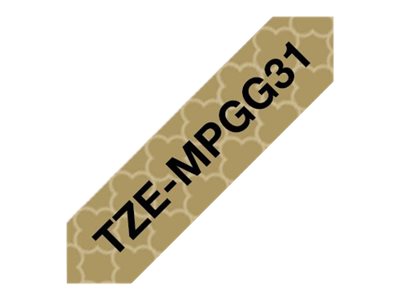 Brother TZe-MPGG31 Schwarz auf Gold