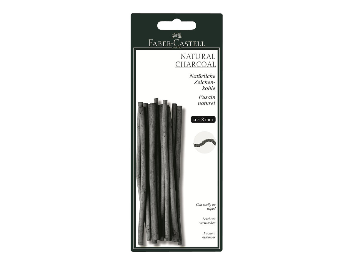 Faber-Castell Zeichenkohle Pitt 5-8 mm Deep Black