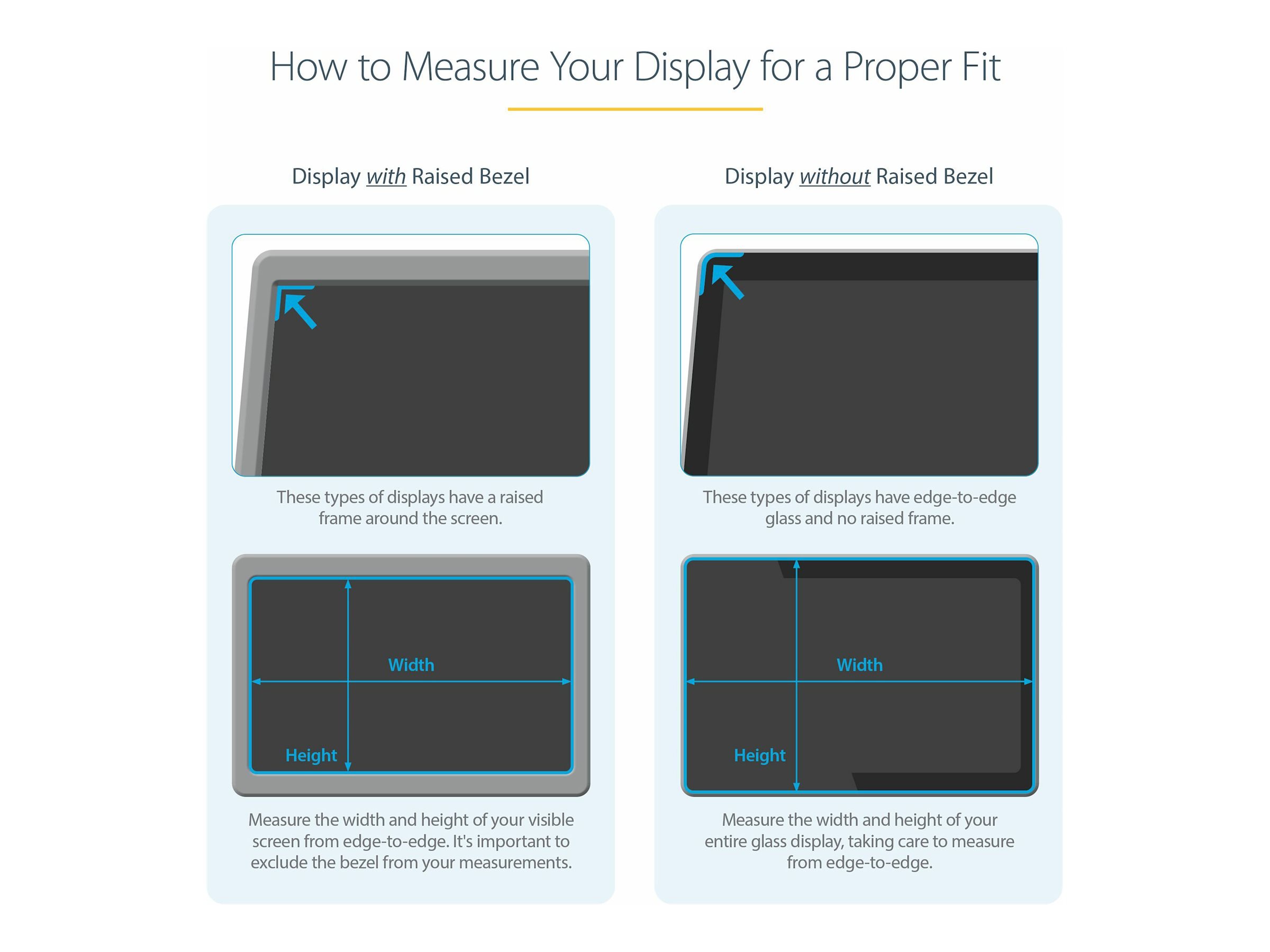 STARTECHCOM 215inch Monitor Privacy Screen Universal Matte or Glossy 169 Aspect Ratio 30 Degree Privacy Viewing Angle