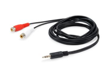 equip Audiokabel 3,5mm zu 2xRCA 2,5m schwarz