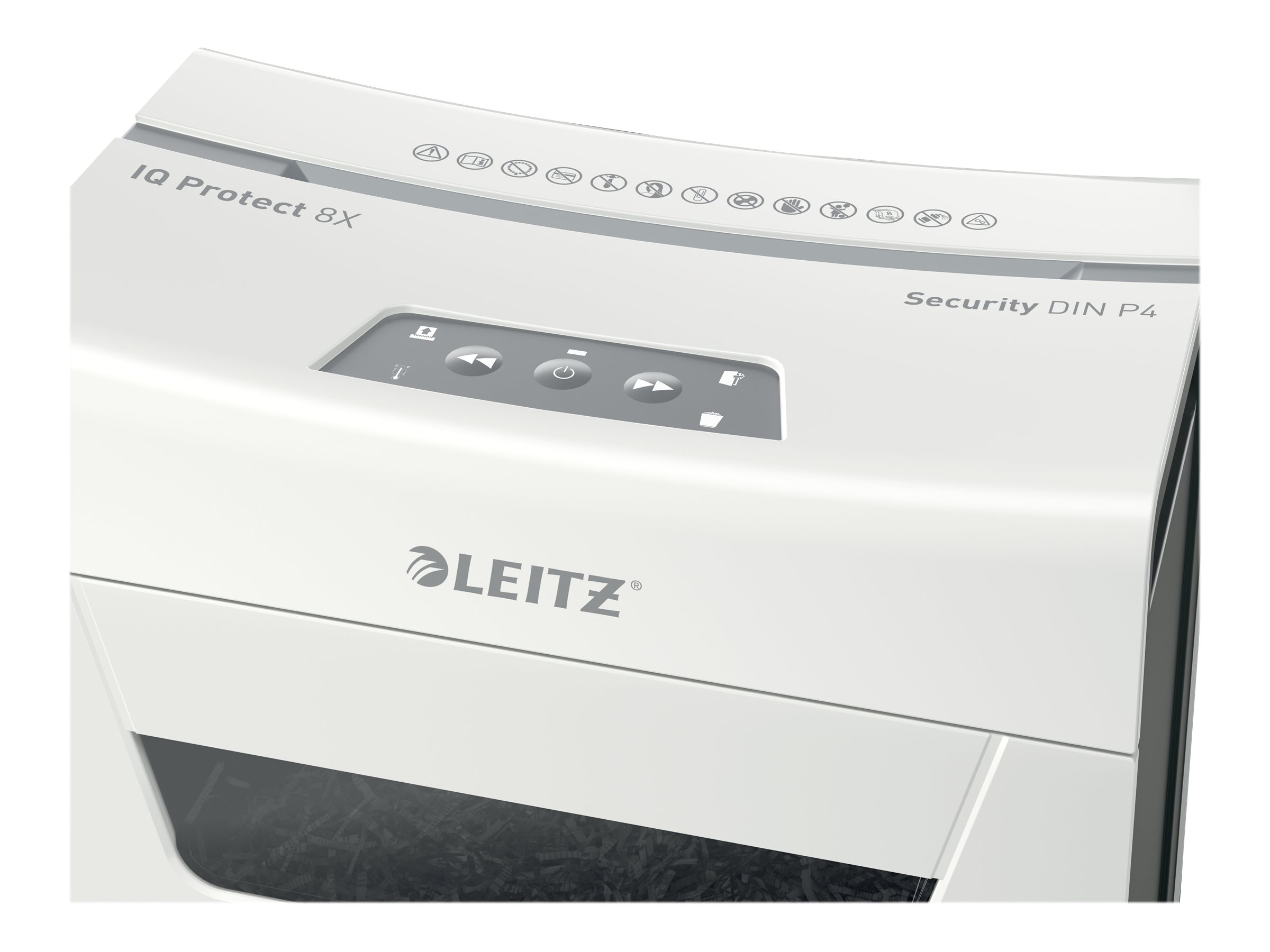Esselte Leitz IQ 8X Protect Premium weiß Partikelschnitt P-4 bis 8 Blatt