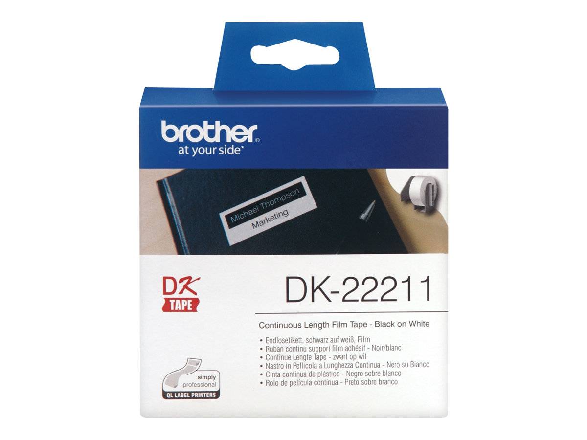 Brother DK-22211 Etikettenfilm Weiß 29mm x 15,2m