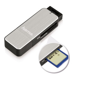 Hama Kartenleser Multi-microSD SD MultiMediaCard Silber