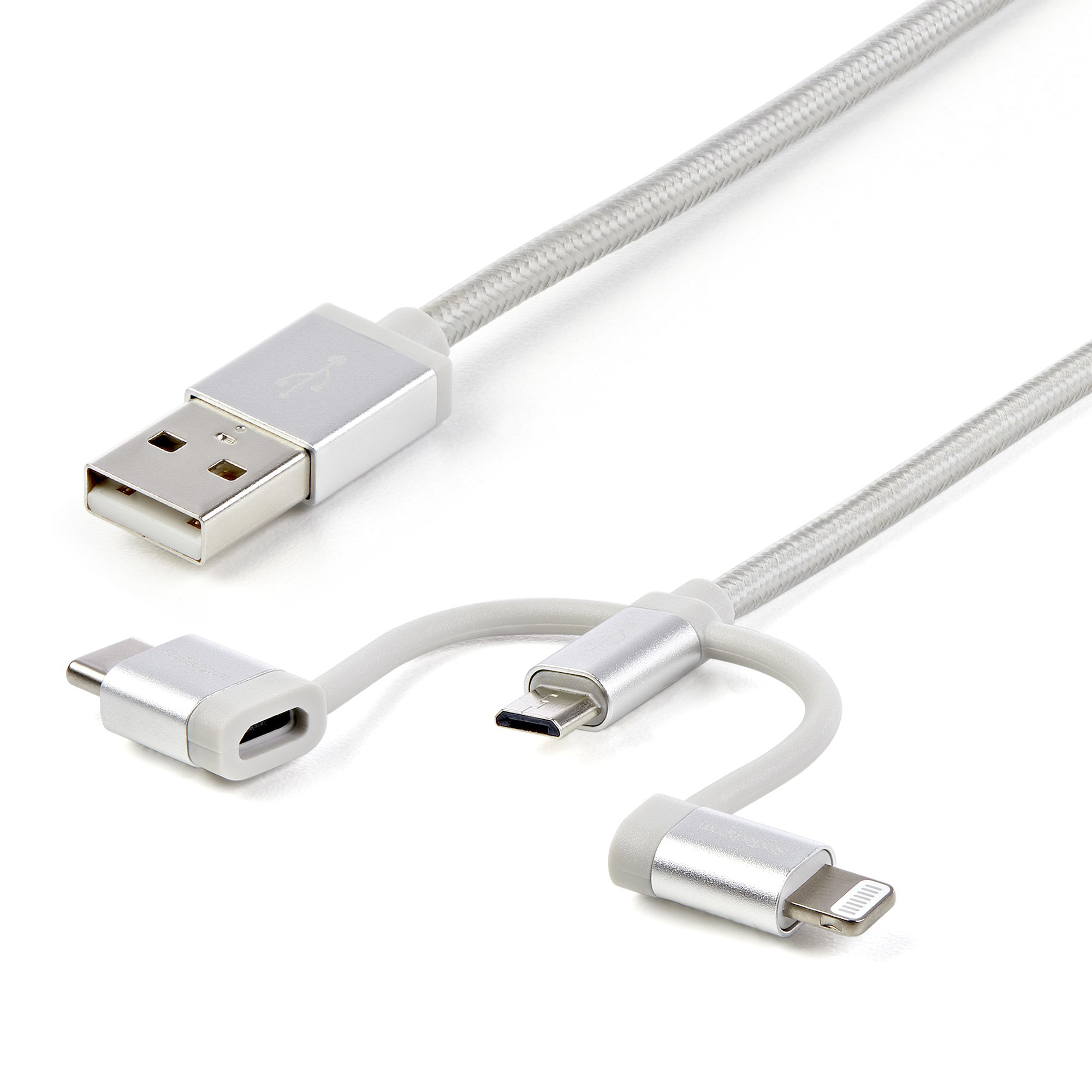 StarTech.com USB Lightning Kabel 1m geflochten Silber