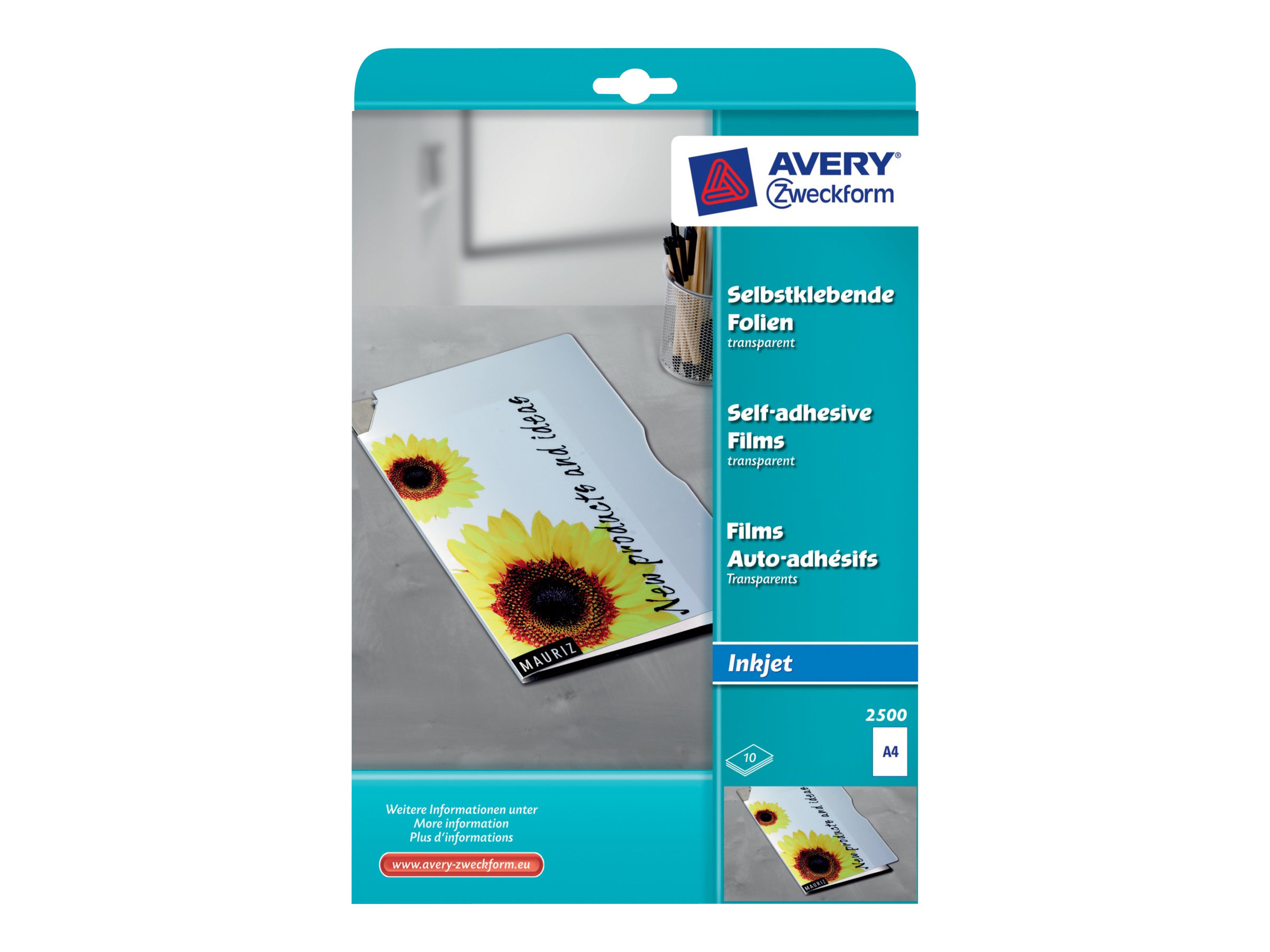 Avery Zweckform InkJetfolie 2500 klar