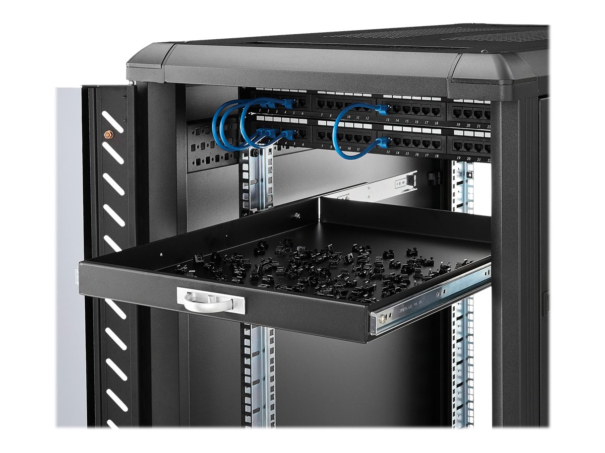StarTech.com Ausziehbarer Fachboden 19 Zoll bis 25 Kg Schwarz