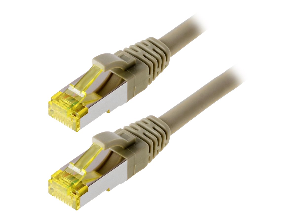 Helos Patchkabel Cat 6a S/FTP grau 15m
