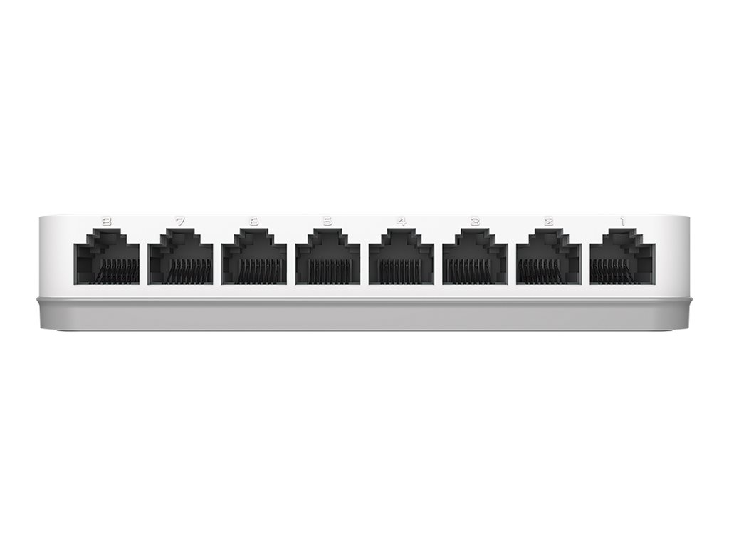 DLINK GOSW8G 8Port Gigabit Easy Desktop Switch 8x 101001000Mbits für bis zu acht EthernetGeräte Plug Play AutoMDIMDX