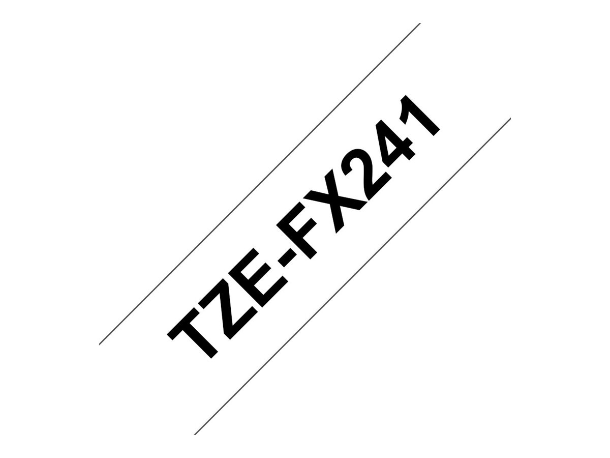 Brother TZe-FX241 Schwarz auf Weiß