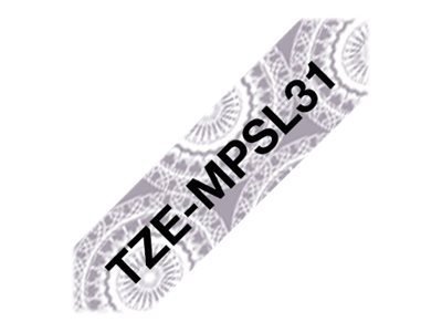 Brother TZe-MPSL31 Schwarz auf Silber