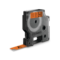 Dymo D1 Schwarz auf Orange 12 mm