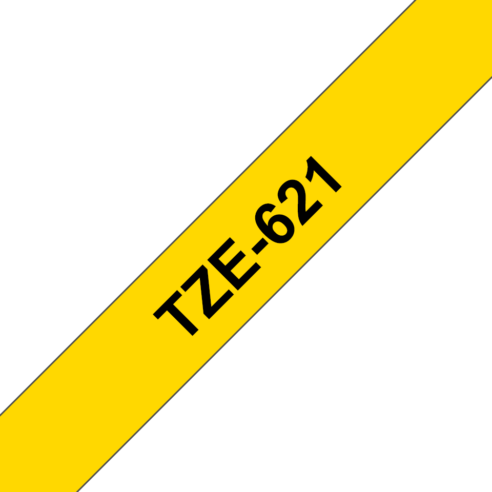 Brother TZe-621 9mm Schwarz auf Gelb