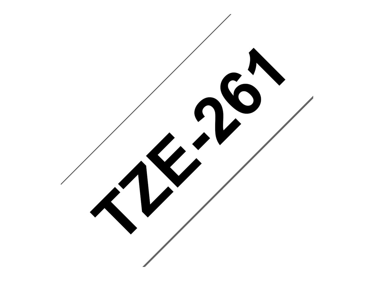 Brother TZe-261 Schwarz auf Weiß 36mm