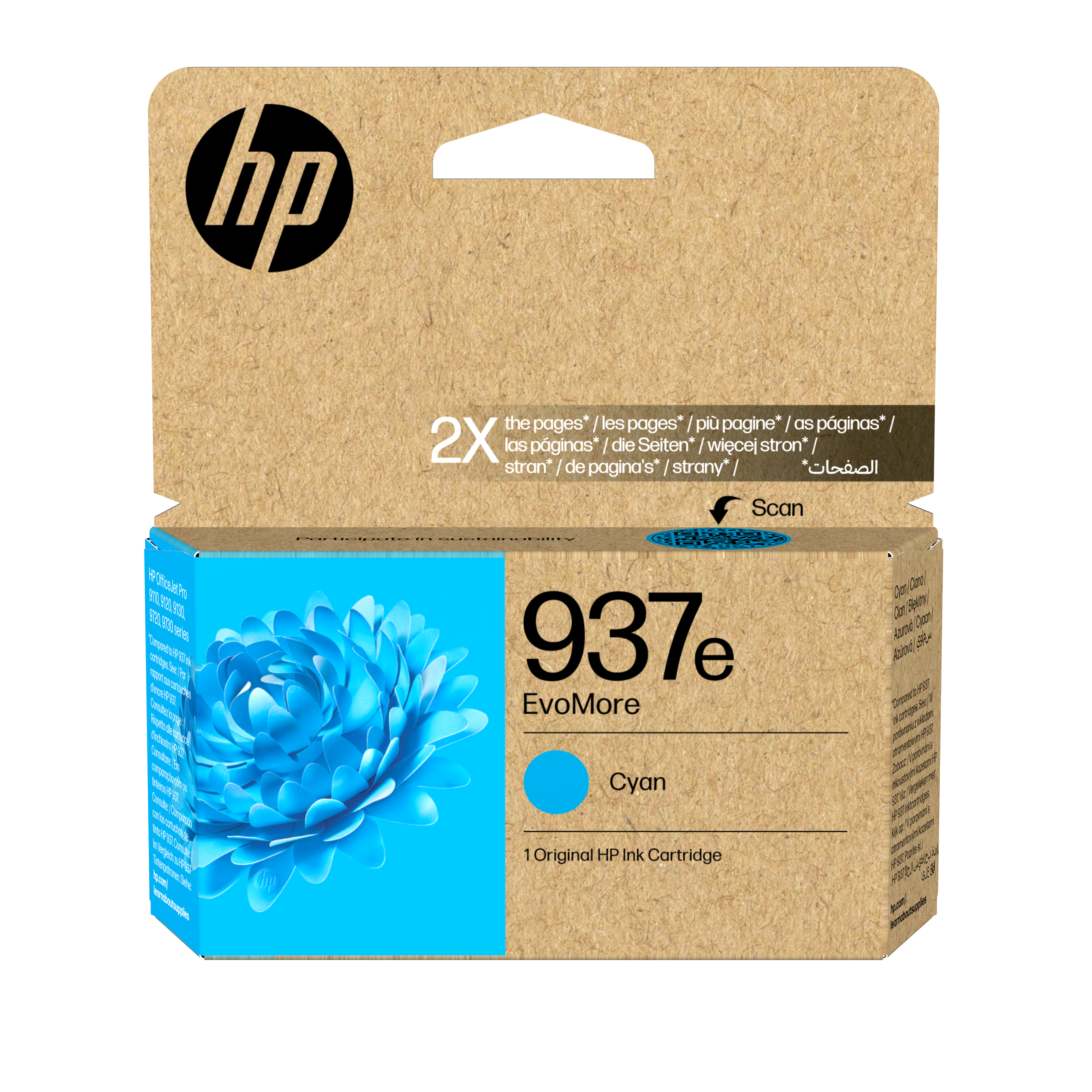 HP 937e EvoMore Cyan