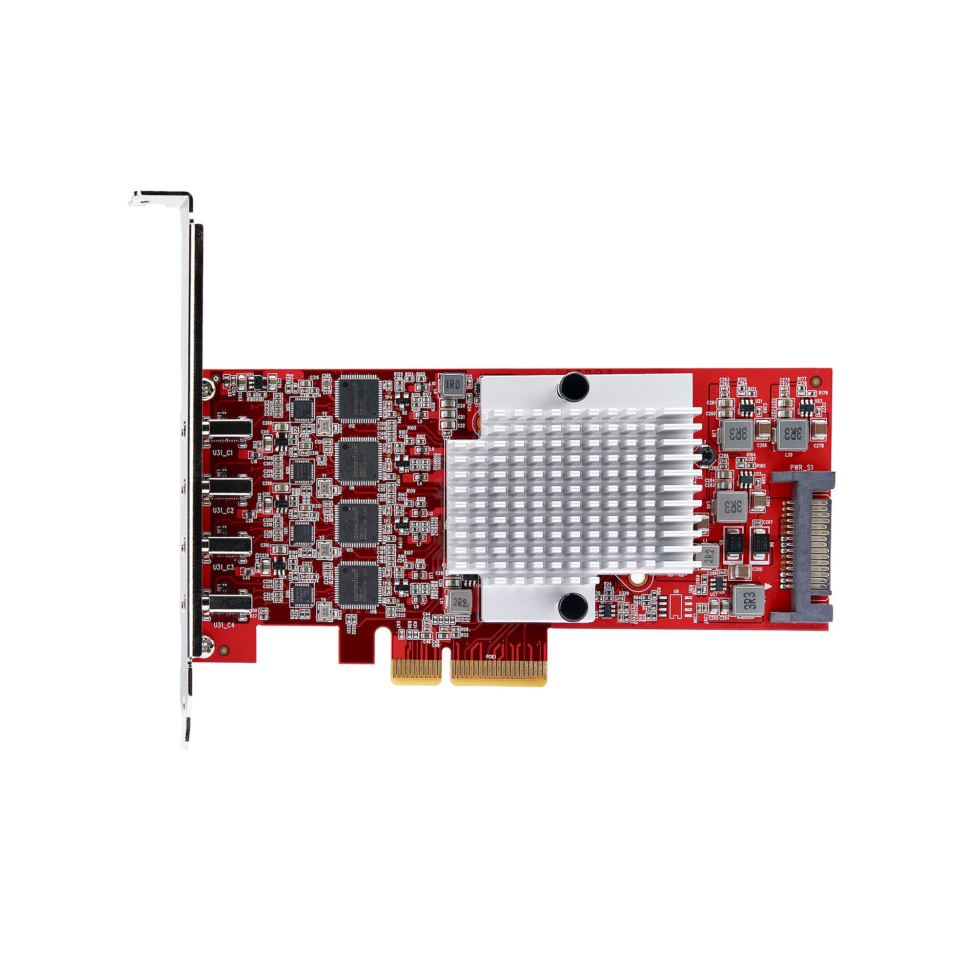 StarTech.com 4-Port USB Type-C PCIe Card USB-C 10Gb 4x Controllers