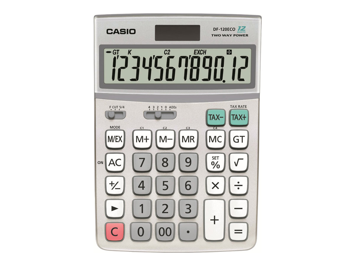 Casio DF-120ECO silber 12 Stellen