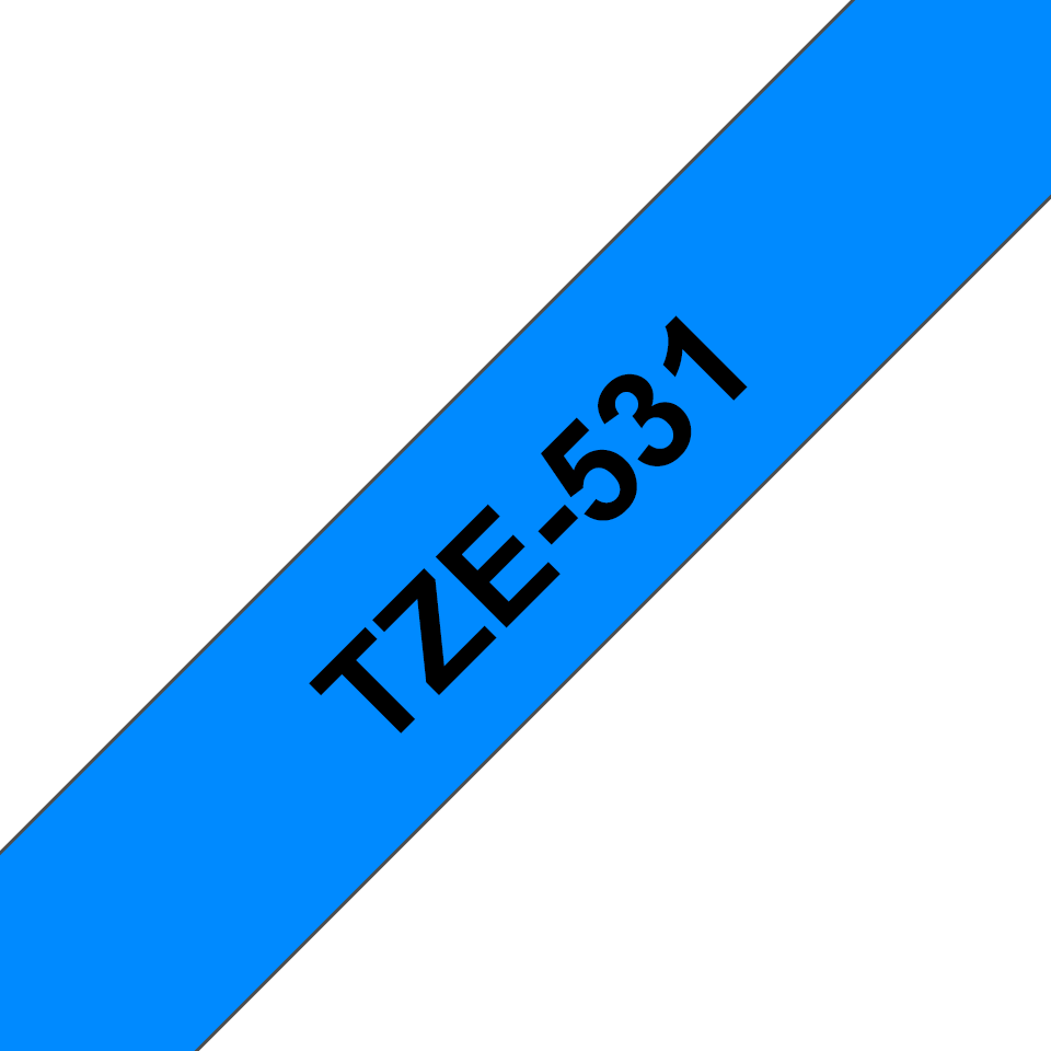 Brother TZe-531 12mm Schwarz auf Blau