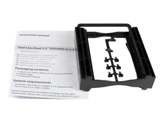 StarTech.com Dual 2,5" SSD/HDD Einbaurahmen für 3,5" Schacht