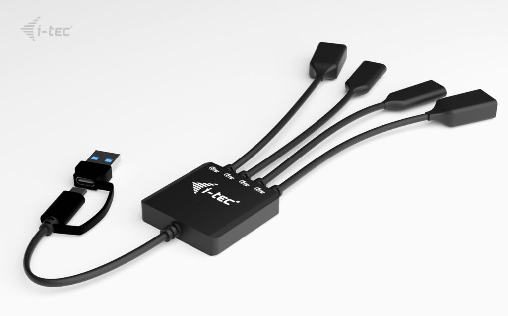 I-TEC Hub USB-C/USB-A 4‑Port 2 × USB‑C 3.2 Gen 1 2 × USB‑A 3.2 Gen 1