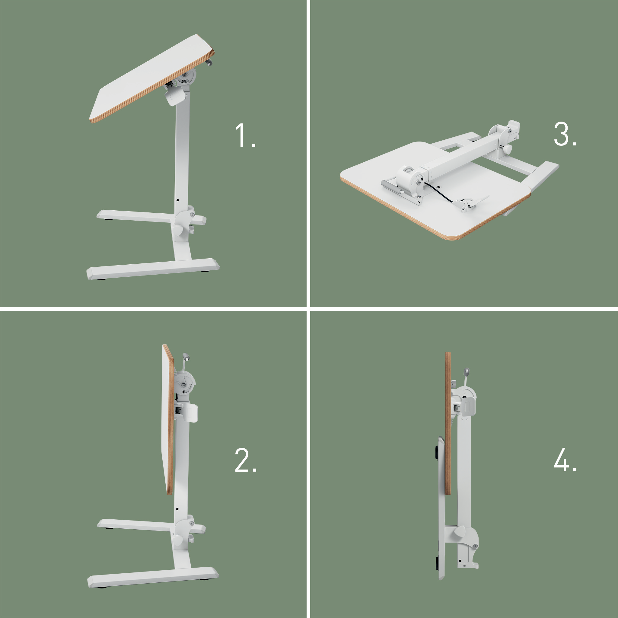 Esselte Leitz Ergo Compact höhenverstellbarer Schreibtisch weiß