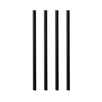100 PAPSTAR Strohhalme pure schwarz
