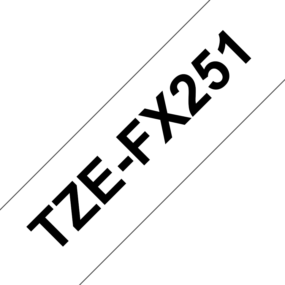Brother TZe-FX251 Schwarz auf Weiß flexibel