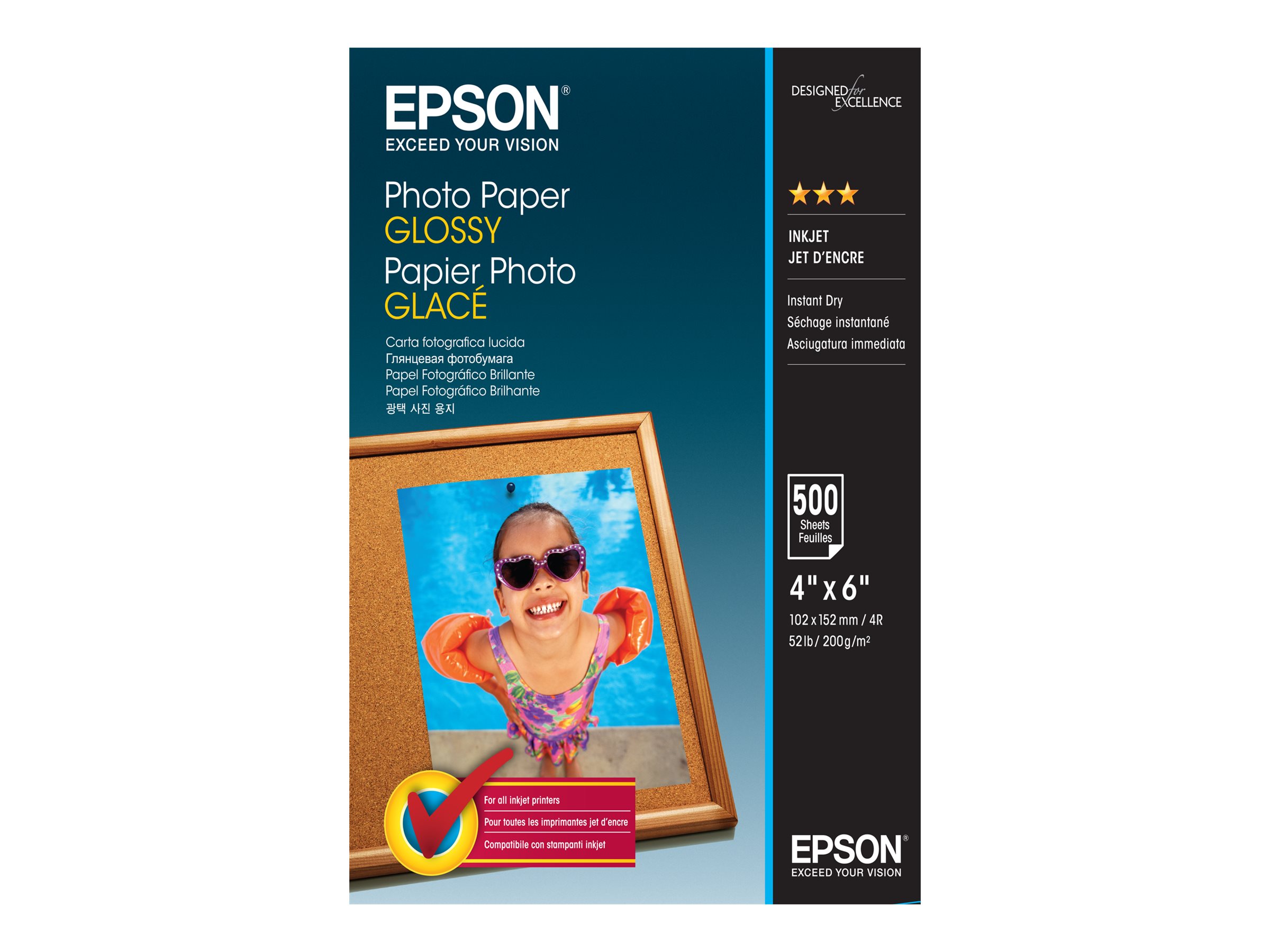 EPSON Fotopapier S042549 10,0 x 15,0 cm glaenzend 200 gqm 500 Blatt