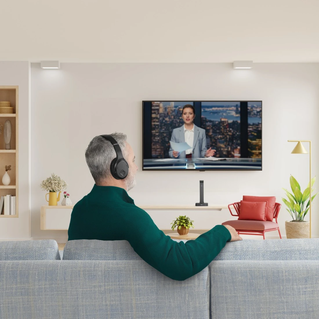 Hama Fernseh-Kopfhörer Over-Ear Station+ Bluetooth schwarz
