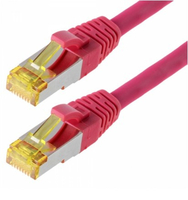 Helos Patchkabel Cat 6a S/FTP RJ45 magenta 2m