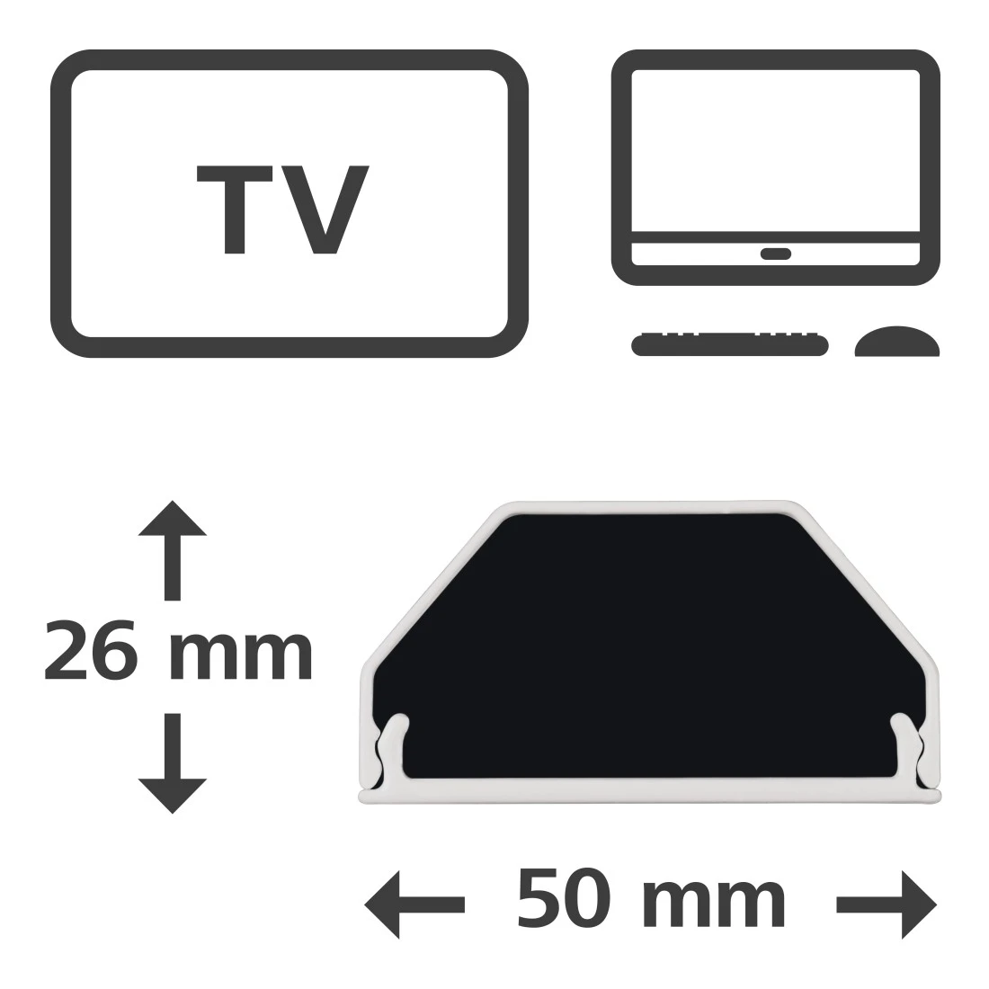 Hama Alu-Kabelkanal eckig 110 cm Weiß