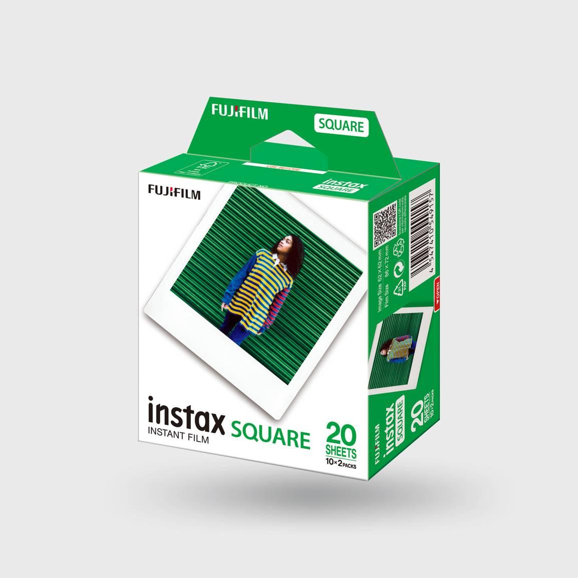 FUJIFILM INSTAX SQUARE instax SQUARE SofortbildkameraFilm weiss, 20 St