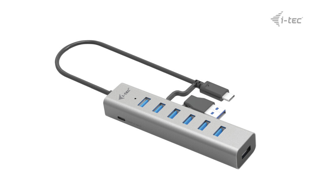 i-tec USB-C Metal Hub 7-fach mit Charging