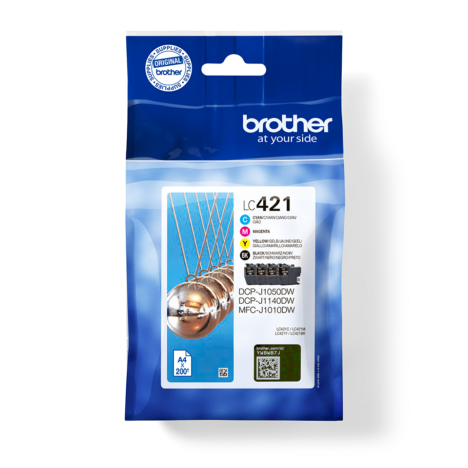 Brother LC421 Tintenpatrone Schwarz Gelb Cyan Magenta