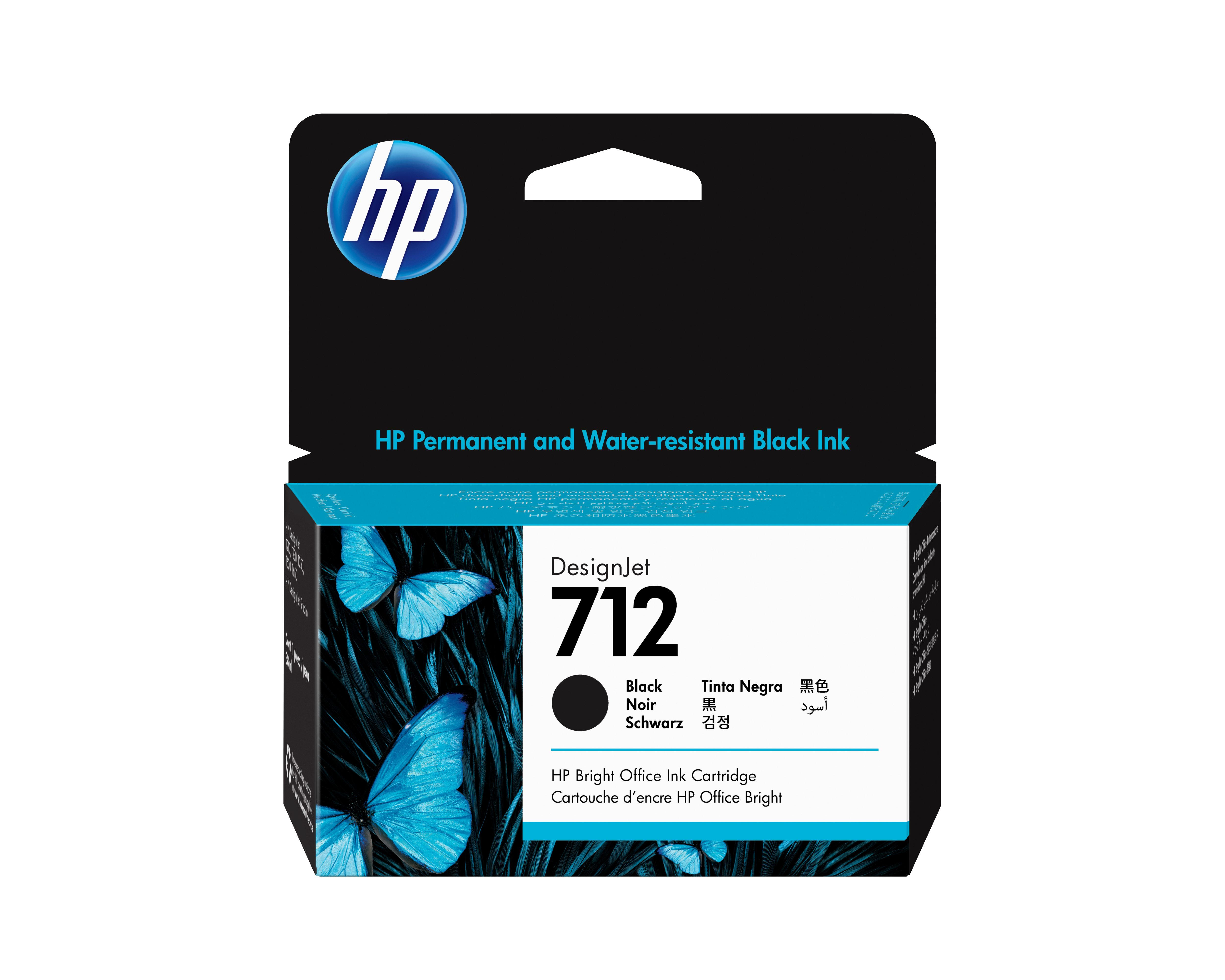 HP 712 DesignJet Schwarz 38ml