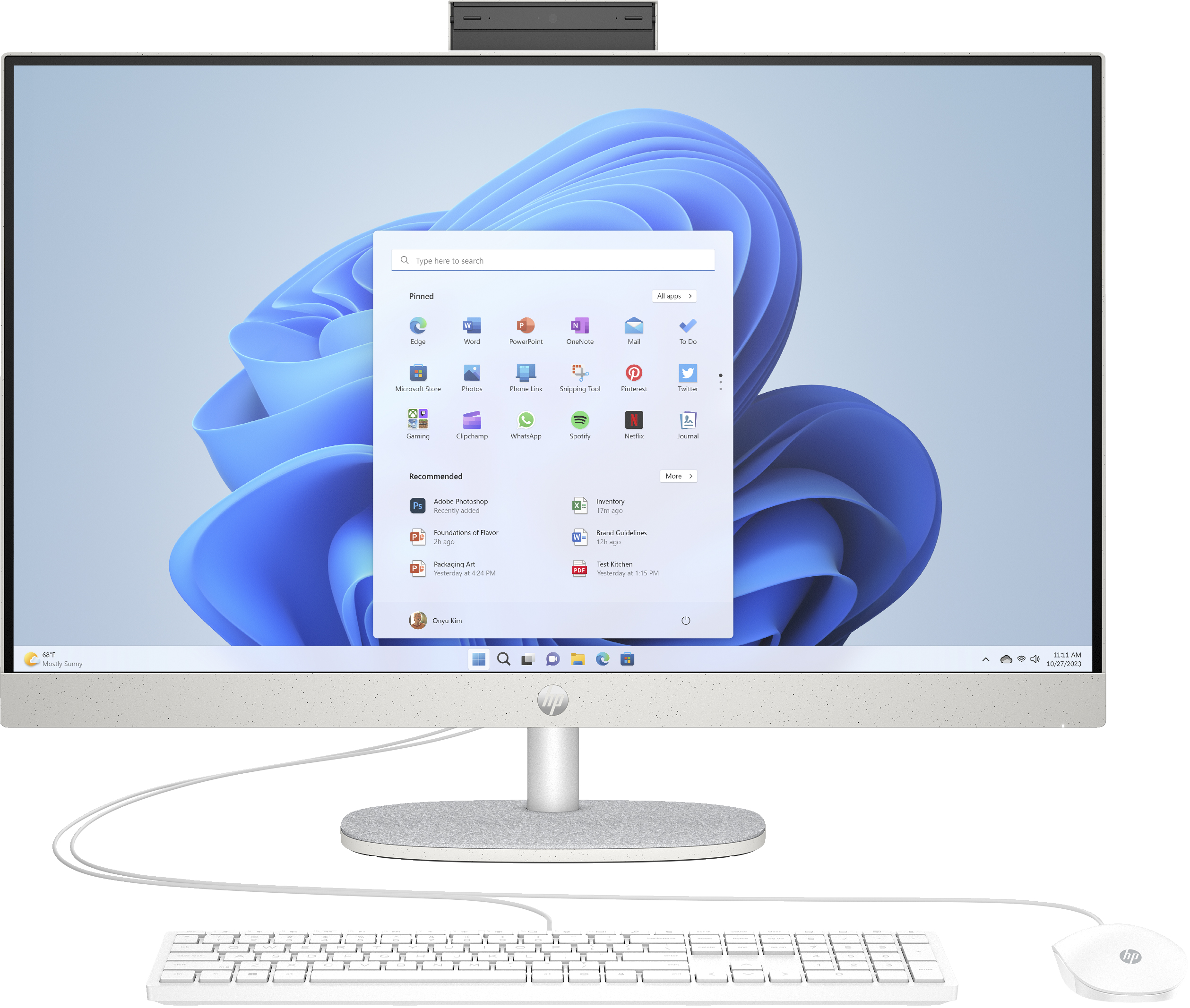 HP 27cr0007ng AllinOne PC, 16 GB RAM, 512 GB SSD, AMD Ryzen 5 7520U