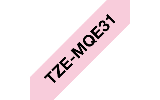 Brother TZe-MQE31 Schwarz auf Pastellrosa