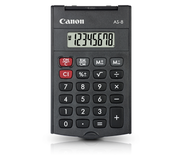 Canon AS-8 Taschenrechner 8 Stellen Dunkelgrau