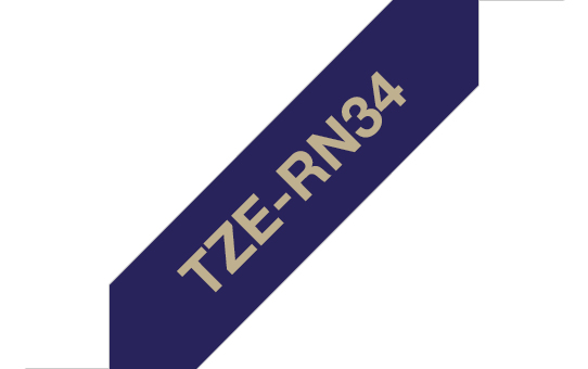 Brother TZe-RN34 Gold auf Marineblau