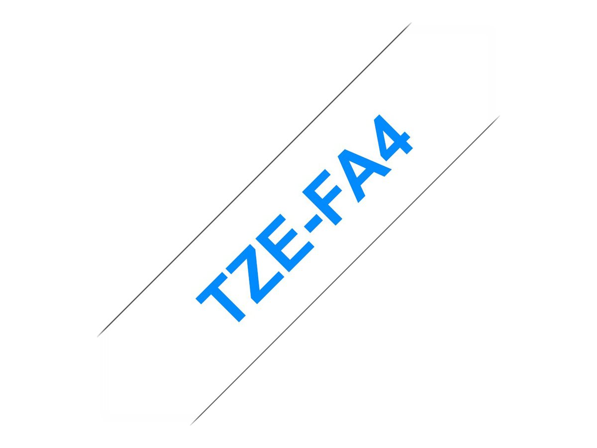 Brother TZe-FA4 Gewebe blau auf weiß