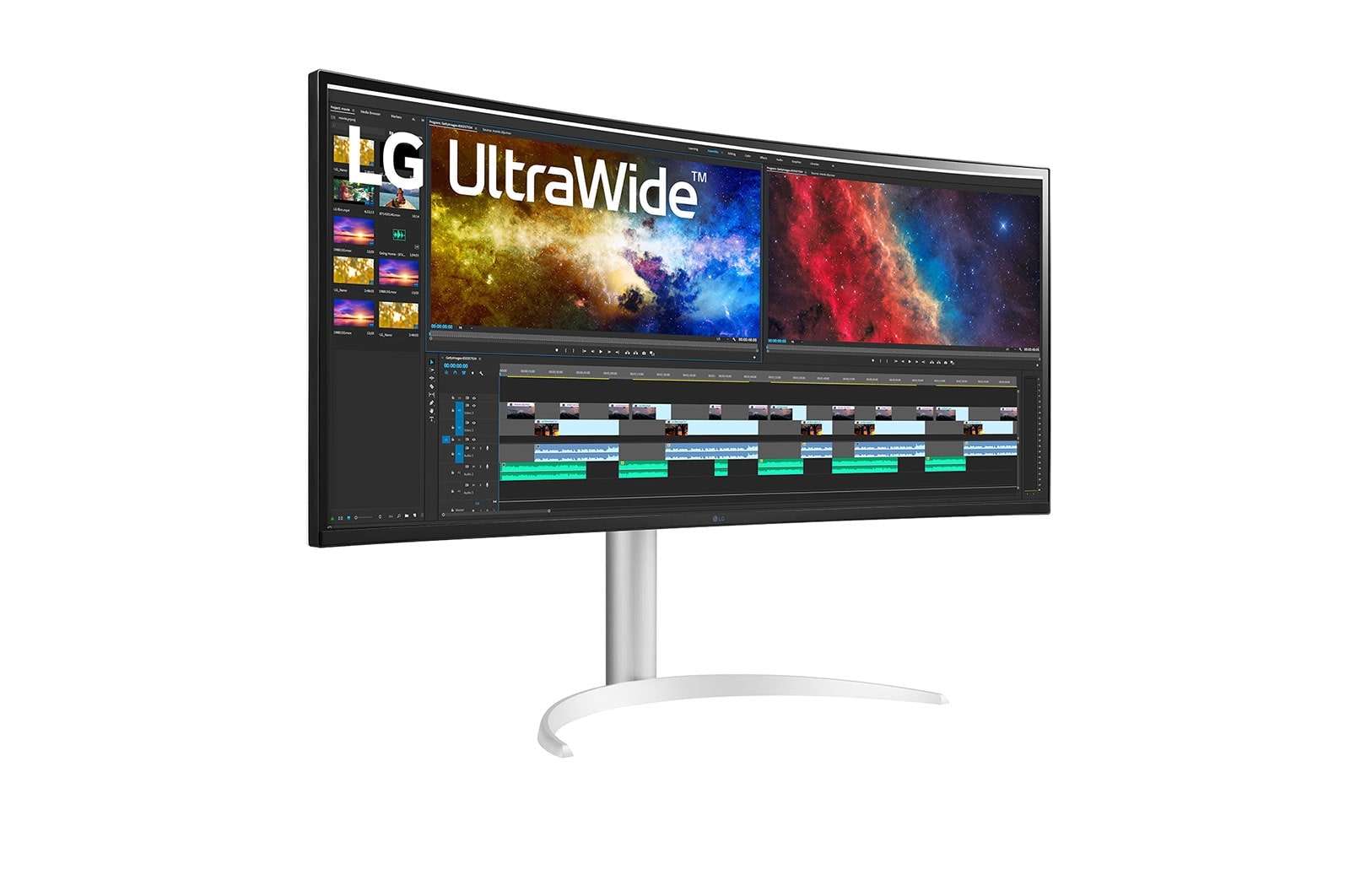 LG 38BQ85CWAEU Curved Monitor 95,0 cm 38,0 Zoll weiss