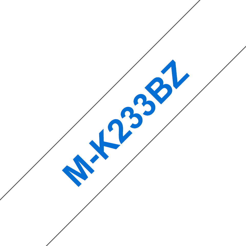 Brother MK233BZ Schriftband Blau auf Weiß