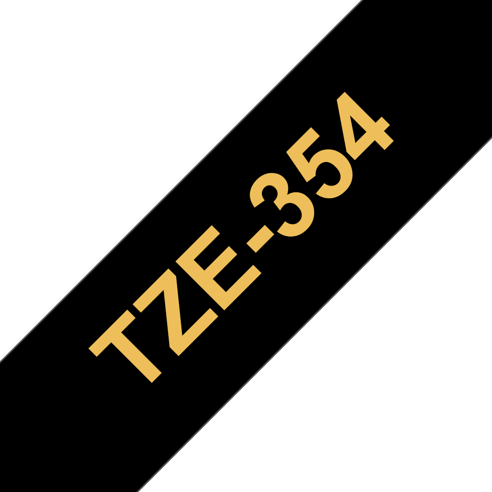 Brother TZe-354 24mm Gold auf Schwarz