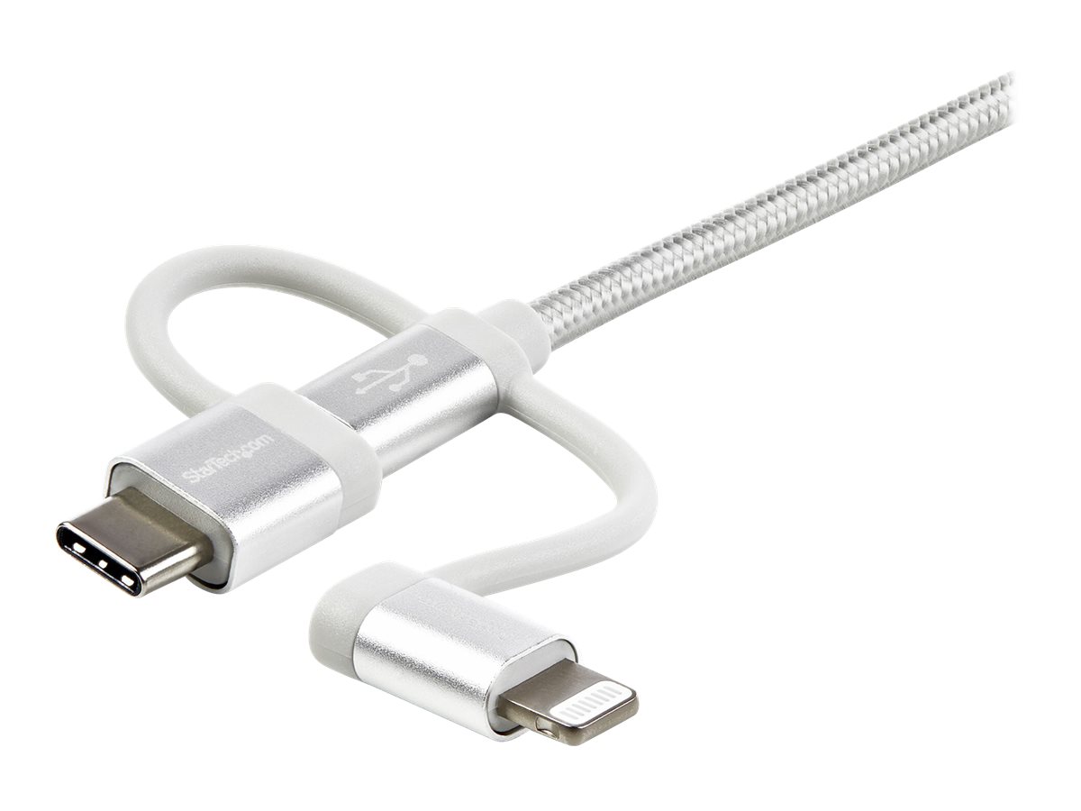 StarTech.com USB Lightning Kabel 1m geflochten Silber