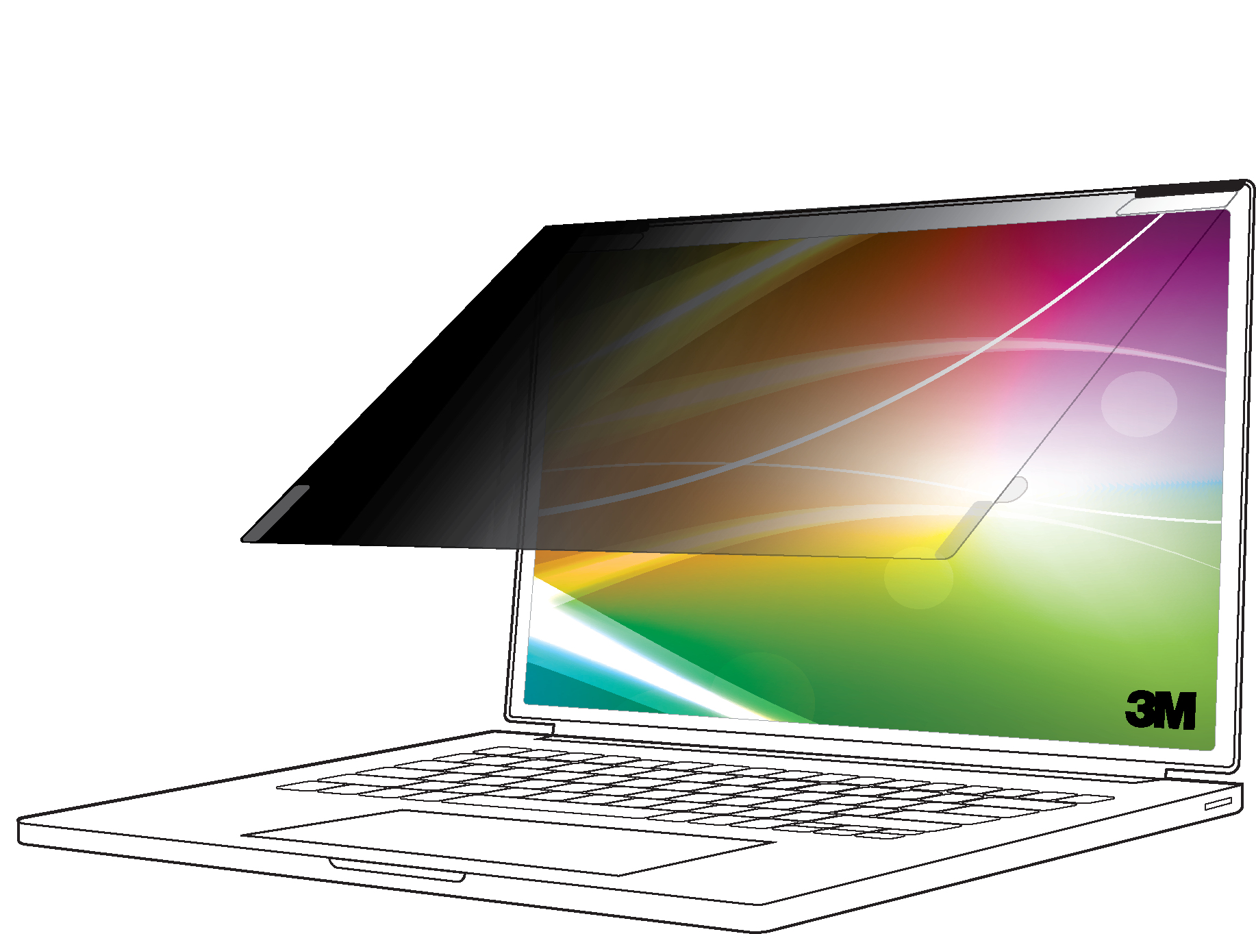 3M Blickschutzfilter Notebook 16,2 Zoll