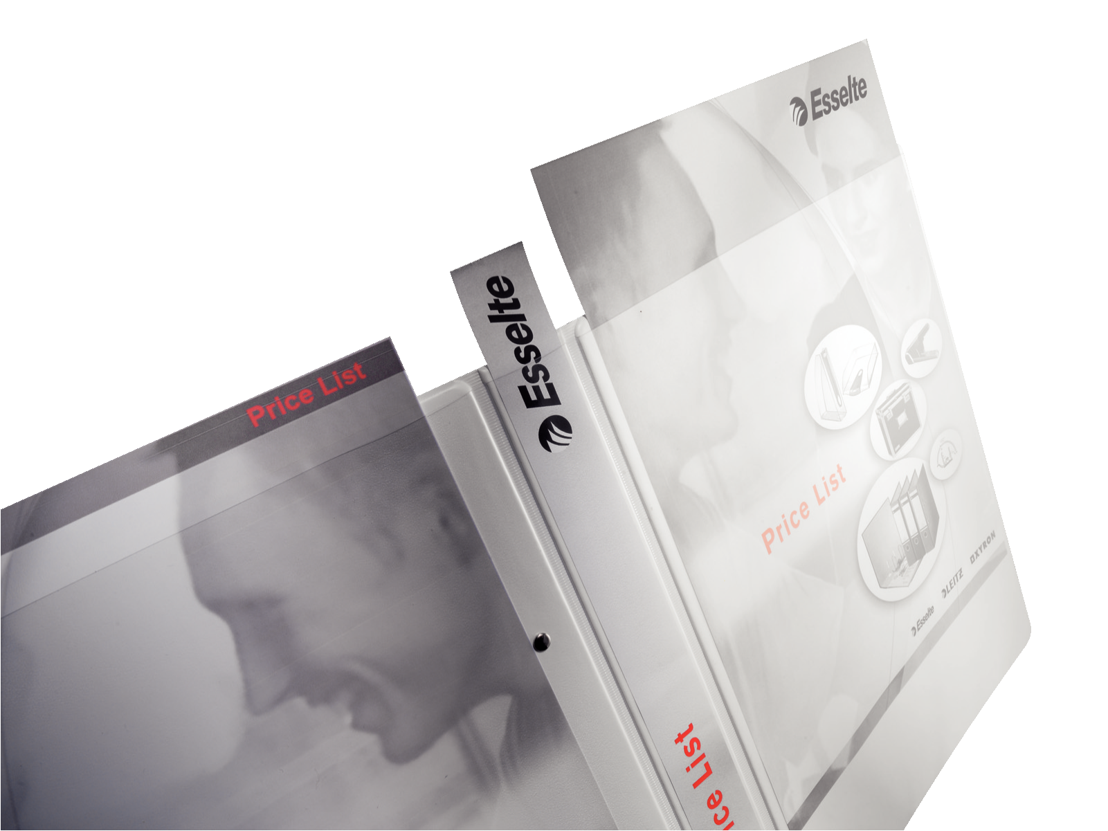 Esselte Leitz Präsentationsringbuch 4‑Ringe 4,4 cm Weiß
