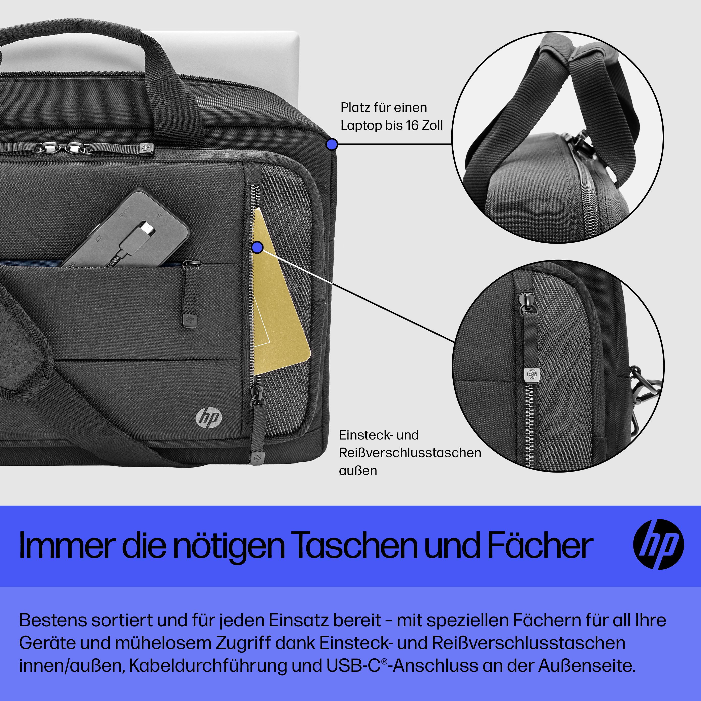 HP Renew Executive Schultertasche 16.1 Zoll Schwarz