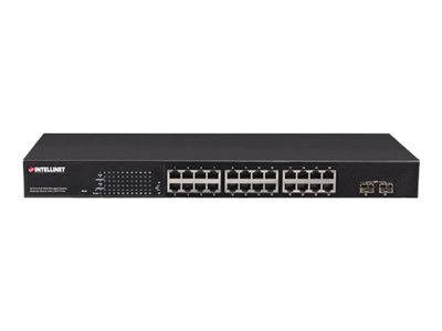 IC Intracom Intellinet 24-Port Gigabit PoE+ Web-Managed Switch 2 SFP