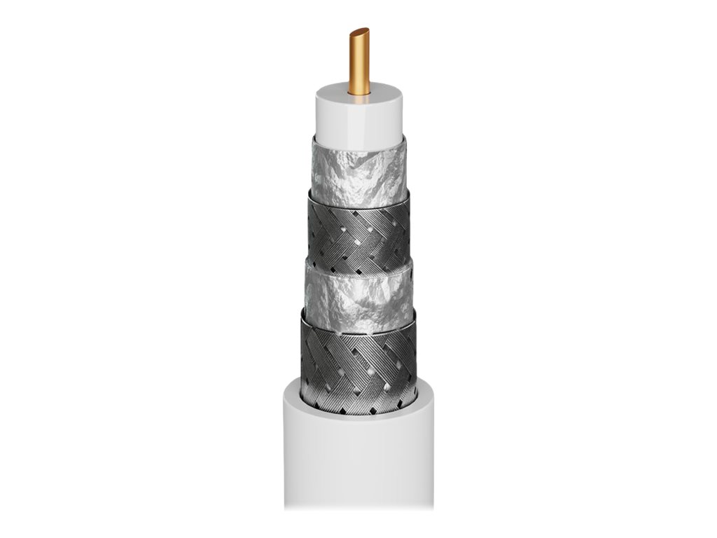 Goobay SAT-Kabel F‑Stecker 10 m Weiß